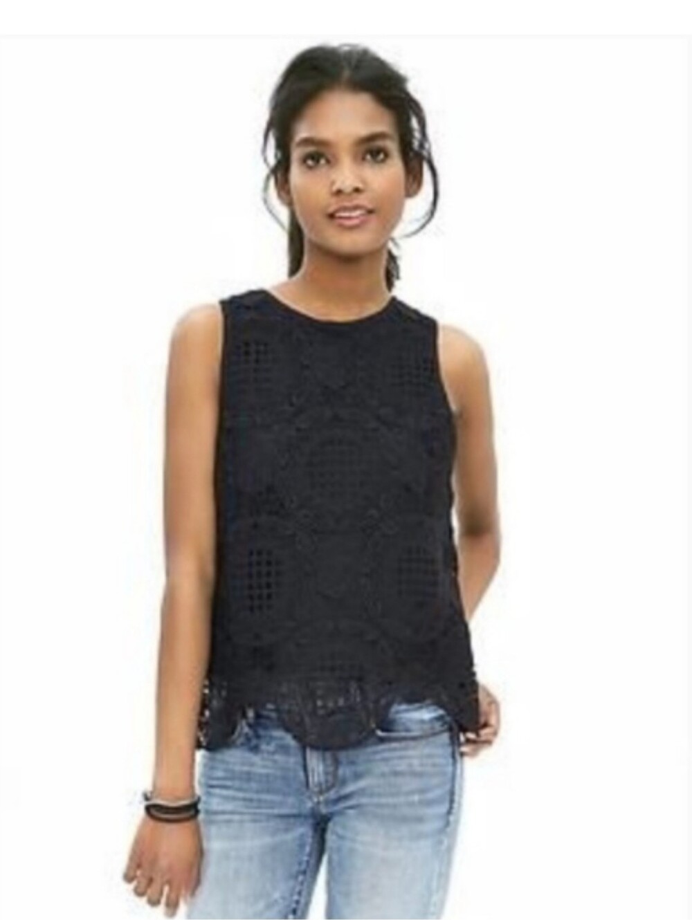 Banana Republic | Black Lace Top Size S